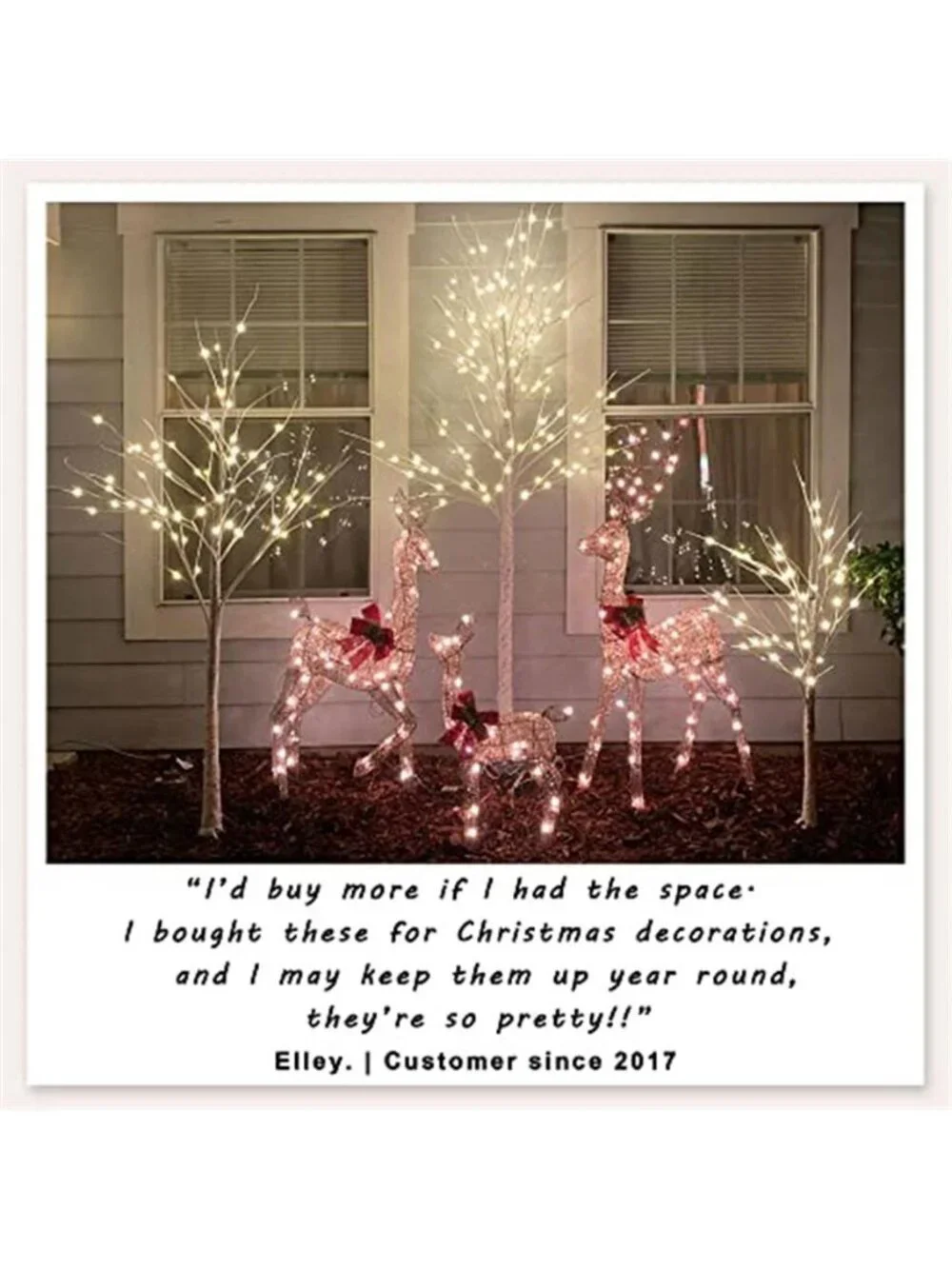 Prelit LED Birch Tree Light White Lighted Decorative Tree Indoor Outdoor Decor